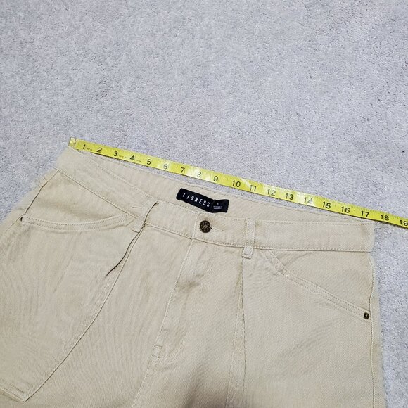 LIONESS NWT Miami Vice Pants Baggy Fit Barrel Leg Utility Beige Women's XL x 33" - Picture 13 of 16